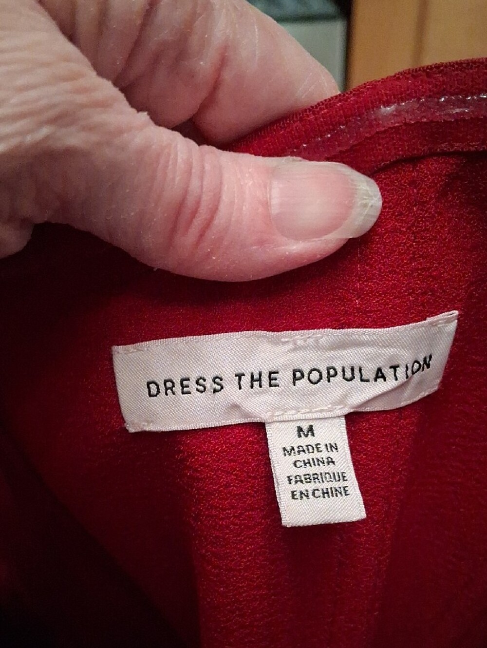Dress the Population Red Off-Shoulder Sheath Mini Dress - Picture 3 of 16